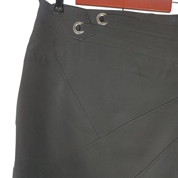 Karen Millen Pencil Skirt Sz US 10 Black Side Zip Knee Length Career Work READ - Picture 4 of 13